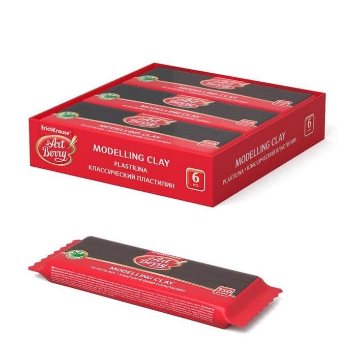 Пластилин " Artberry " 150г черный, индивидуальная упаковка - купить в магазине Кассандра, фото, 4630040831294, 
