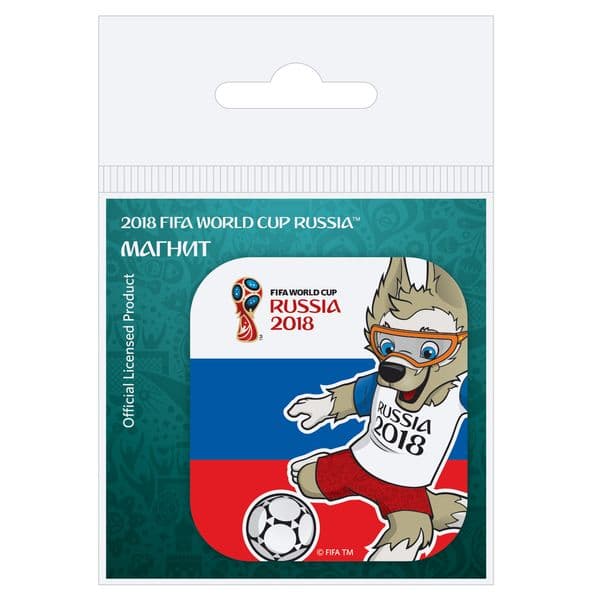 Магнит картон Забивака "Удар!" триколор FIFA 2018 - купить в магазине Кассандра, фото, 4602010592702, 