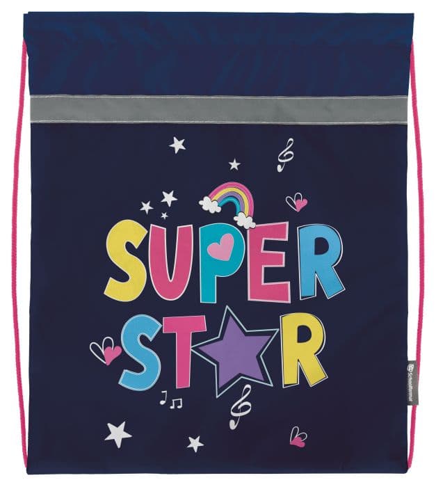 Мешок д/обуви Schoolformat SUPER GIRL 42х34 см д/девочек - купить в магазине Кассандра, фото, 4602723149675, 