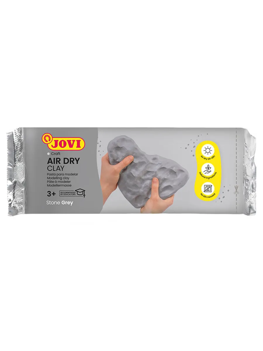 Паста для моделирования JOVI, отвердевающая, серый, 500г, вакуумный пакет - купить в магазине Кассандра, фото, 8412027029896, 