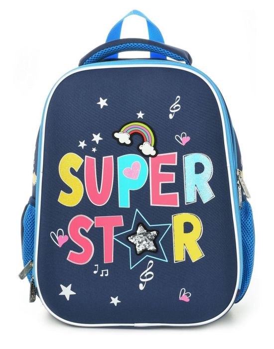 Рюкзак Schoolformat ERGONOMIC LIGHT SUPER GIRL 19,8 л синий 38х30х18 см жестк. карк - купить в магазине Кассандра, фото, 4602723148524, 
