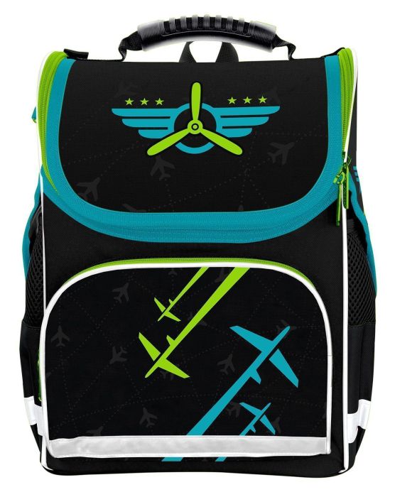 Рюкзак школьный Schoolformat BASIC BORN TO FLY 17 л черн. 38х28х16 жестк. каркас 1 - купить в магазине Кассандра, фото, 4602723156093, 