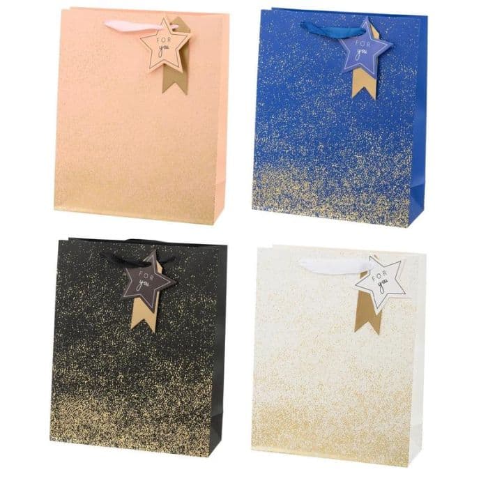 Пакет подарочный FOR YOU с зол.напыл., ассорти, 19, 5x8x23, 5 см, МС-6041 - купить в магазине Кассандра, фото, 4657762776917, 