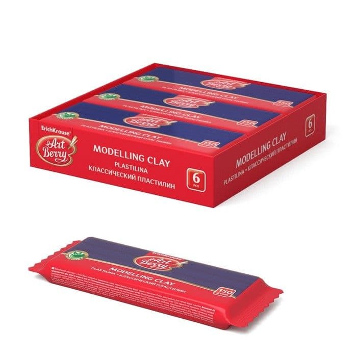 Пластилин " Artberry " 150г синий, индивидуальная упаковка - купить в магазине Кассандра, фото, 4630040831287, 