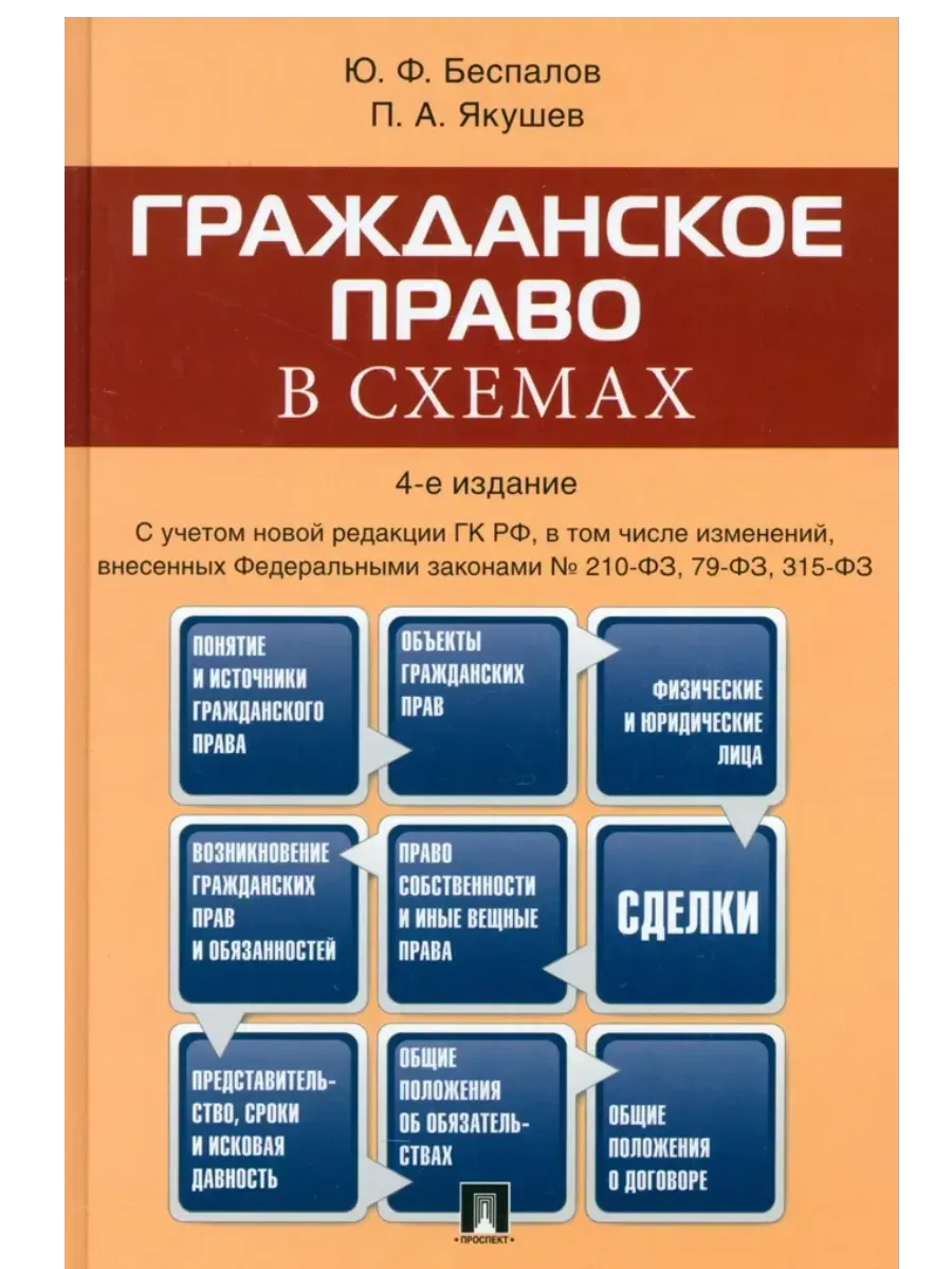 Гражданское право в схемах.Уч.пос.-4-е изд.-М.:Проспект,2025. - купить в магазине Кассандра, фото, 9785392419142, 