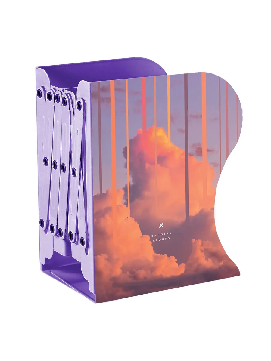 Подставка д/книг раздвижная 3 отдел. LOREX BOOKLOVER HANGING CLOUDS металл сиреневая - купить в магазине Кассандра, фото, 4602723158004, 