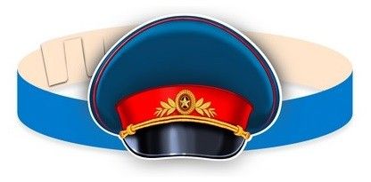 Маска-ободок. Фуражка полицейского (с УФ-лаком) - купить в магазине Кассандра, фото, 4630112006544, 